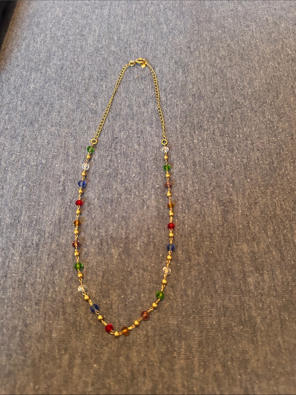 Gold Multi-Color Beaded Necklace - Women Jewelry